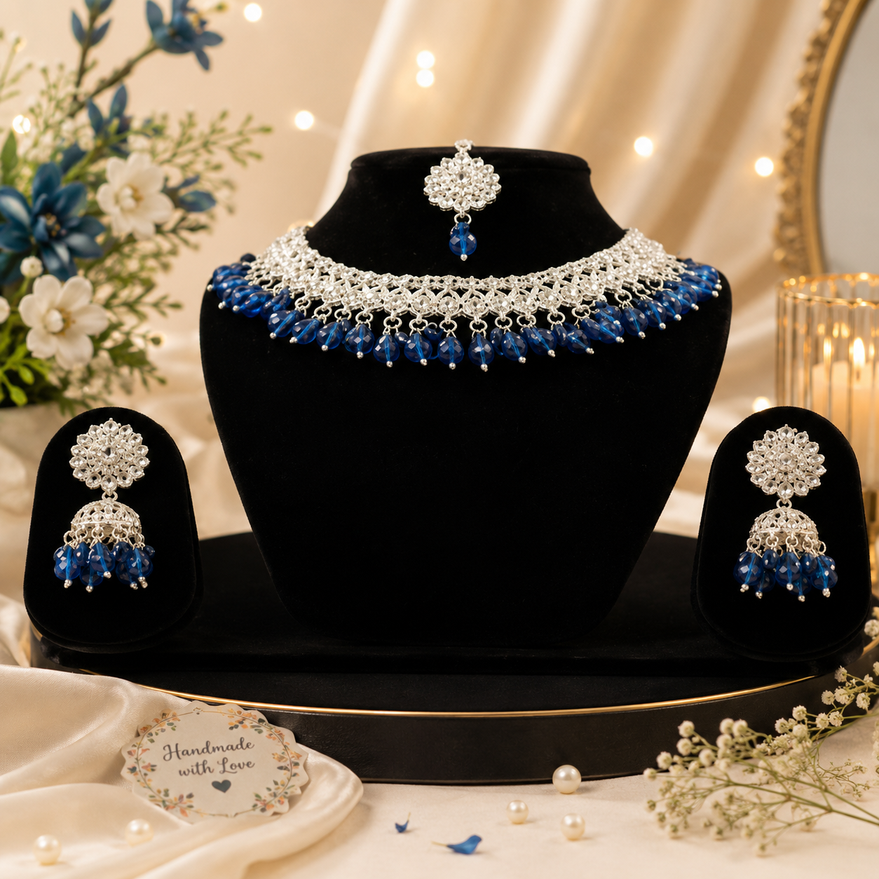 Kundan Bead Jewellery Set
