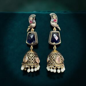 REGAL PARROT JHUMKA DROP EARRINGS