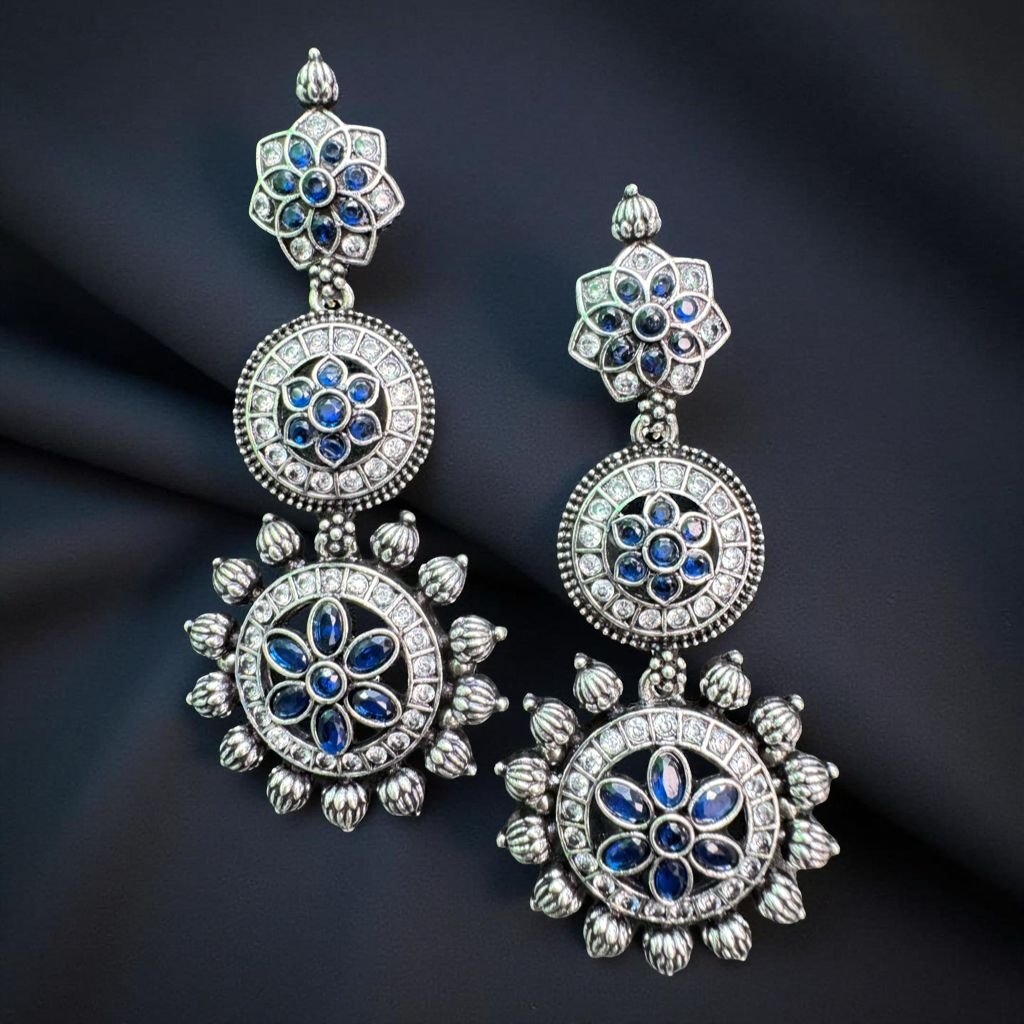 Blue Veda Heritage Chand Earrings