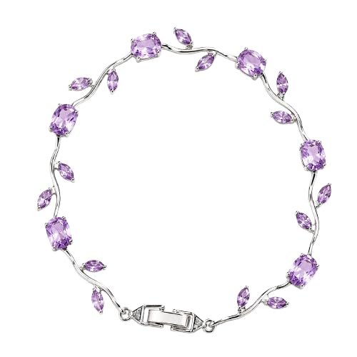 Gold Plated Crystal Vine Bracelet for Women & Girls – Floral Link Bracelet with Sparkling CZ Stones | Elegant Party Use, Wedding, Anniversary & Gift Fashion Jewelry